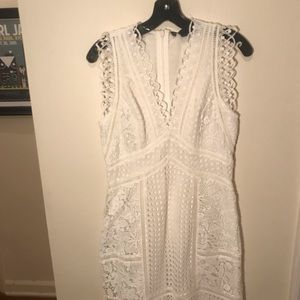 French connection white eyelet dress